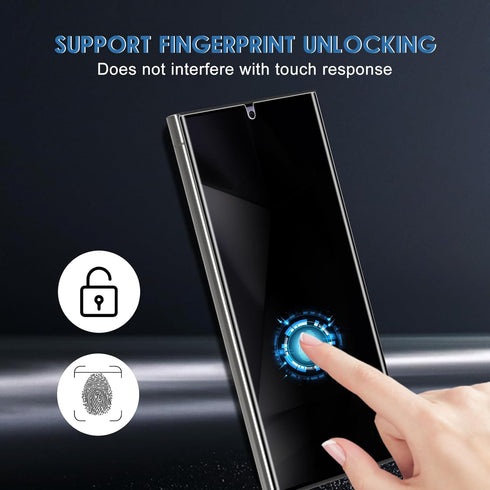 [2+2 Pack Flexible TPU Privacy Screen Protector for Samsung Galaxy S24 Ultra, Anti-Spy Tempered Glass Film