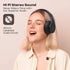 PowerLocus Bluetooth Over-Ear Headphones, Wireless Stereo Foldable Headsets with Built-in Mic, Black
