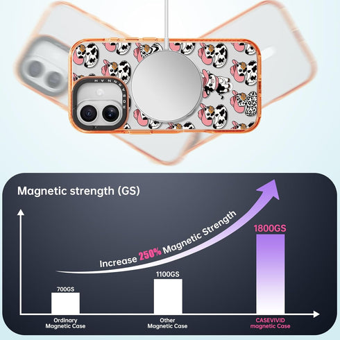 Rosarnnah 17 6.6 (6.3') for iPhone Case Cute - Compatible with Magsafe - Military-Grade ft Drop Protection Shockproof