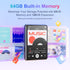 MECHEN 64GB MP3 5.3 2.4" 128GB. Player Bluetooth with Full Touch ScreenPortable Digital Music Player with SpeakerFM
