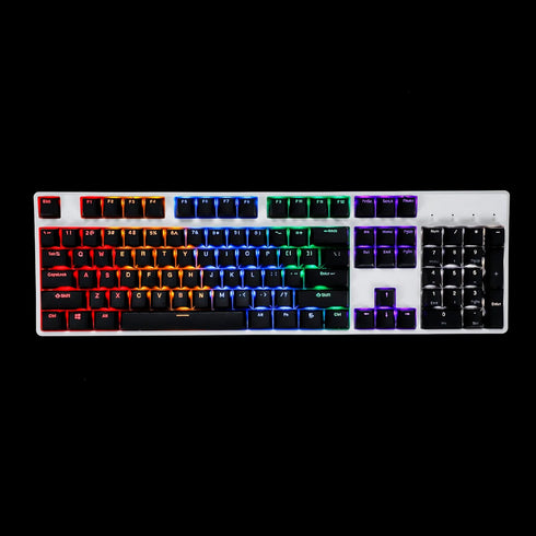 Black White Cherry Profile PBT Double Shot 104 108 ANSI ISO Top Print Shine Through Translucent Backlit Keycap for MX