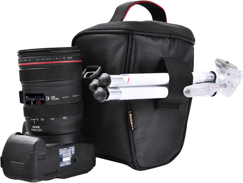 FOSOTO DSLR Camera Case Nylon Holster Bag Compatible for Nikon D3300 D3400 D3500 D5300 D5600 B700, Canon EOS Rebel XT