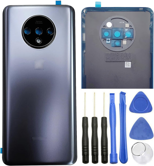 ubrokeifixit for OnePlus 7T Housing Rear Glass Back Door Cover Replacement/Adhesive (Silver, Not for 7T Pro)