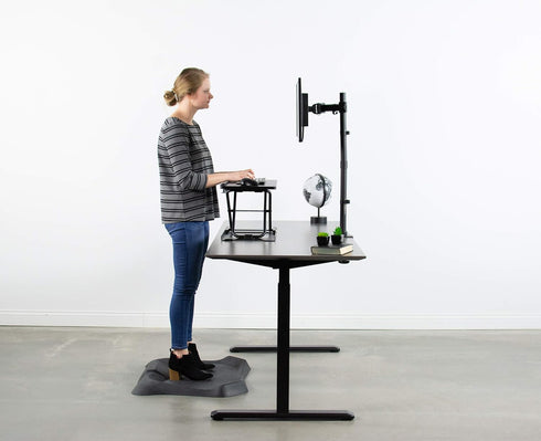 VIVO Single Monitor Desk Mount, Extra Tall Adjustable Stand for 1 LCD Screen up to 32 inches, 22 lbs Capacity