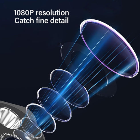 LAISANIM 1080P 45 Headset Head Mounted Camera, HD Adjustable Action Camcorder with LED Night, Headlamp Wearable Body