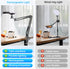 Overhead Phone Mount with Rechargeable Light for iPhone, Desk Tripod with Clamp for Content Creator Camera Recording
