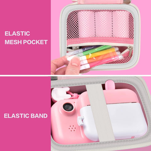 PAIYULE Kid Camera Case - Compatible with Instant Camera for Kids, Storage Holder Bag for Girls Toddler Camera (Light