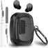 Olytop Rugged Armor Case for Google Pixel Buds Pro 2022 with Lock Clip & Cleaner Pen, Shockproof Hard Cover with
