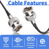 3G 6ft 75 RG179 (4-Pack) 3G-SDI 4K Superbat HDSDI SDI BNC Cable Ohm BNC Male Connector Coax Cable for Camera Monitor