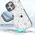 Cute Stars Cosmic Asteroid Moon Print Case for iPhone 14 Plus, Kawaii Design Girly Aesthetic Cartoon Pattern, Soft TPU,
