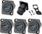 PENGLIN 5PCS USB3.0 D Series Panel-Mount Connector, Waterproof USB Port Socket for Data Transfer