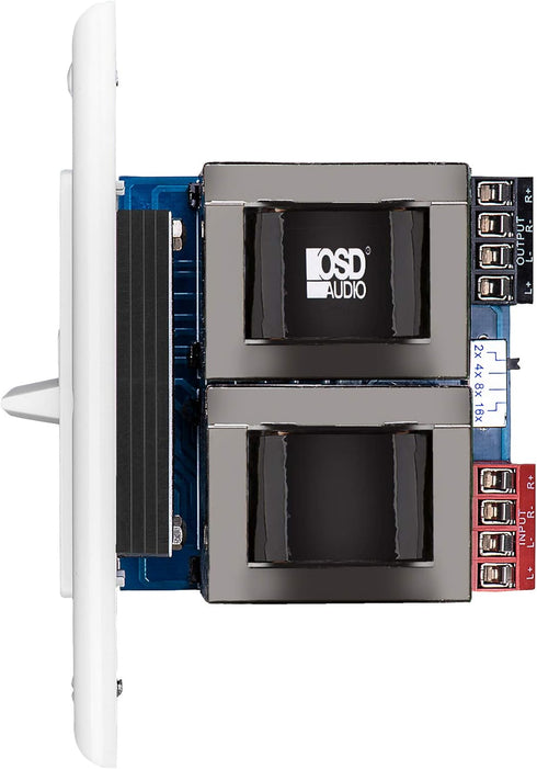 OSD 100W In Wall Volume Control for Home Speakers, Impedance Matching, Slider White VMS100