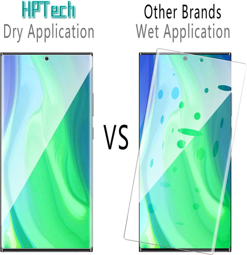 HPTech 2-Pack Screen Protector for Samsung Galaxy Note 20 Ultra, Full Coverage PET Film, HD Clear, Bubble Free