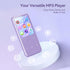 AGPTEK 64GB MP3 M3 2.4 inch 128GB(Purple) Player with Bluetooth, Music Player with Speaker and FM Radio, Touch Buttons