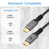 VCOM 4ft USB 4 Cable: 240W, 40Gbps, 8K@60Hz, Dual 4K for Thunderbolt 3/4, Dell, iPad Pro, Pixel, Docking & More.