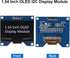 MELIFE 2pcs 1.54 Inch I2C 128x64 SSD1309 OLED IIC Display Module, Pixel Driver Self-Luminous OLED Screen Board