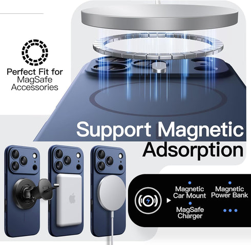 JETech 17 6.9-Inch, Magnetic Slim Case for iPhone Pro Max Compatible with MagSafe, Ultra-Thin Lightweight Minimalist