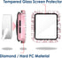 4 Pack Bling Hard PC Case - Tempered Glass Screen Protector Compatible with Apple Watch 44mm Series 6/5/4