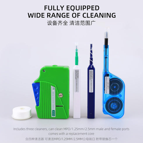 FTTH Fiber Pen Tool - 2.5mm LC MU 1.25mm SC FC ST LC Connector Optical Fiber Cleaning Box