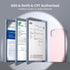 ORNARTO iPhone 15 Plus Case 6.7", Pink Slim Liquid Silicone 3 Layers Full Covered Soft Gel Rubber Protective Phone Case