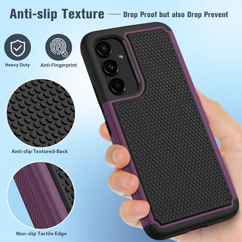 FNTCASE Dual Layer Shockproof Protective Case for Samsung Galaxy A54-5G, Non-Slip Matte Textured, Heavy Duty Rugged TPU