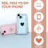 8 Pcs Cell Phone Finger Ring Heart Grip, Metal Phone Charm Loop Stand, Cute Accessories for DIY Phone Case
