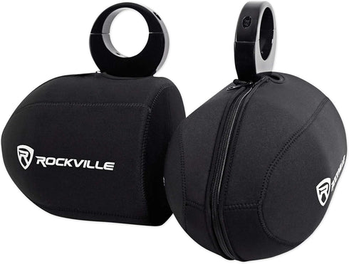 Pair Rockville RWBC80 Neoprene Covers for 8" Marine Wakeboard Tower Speakers