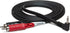 Hosa CMR-203R Right-angle 3.5 mm TRS to Dual RCA Stereo Breakout Cable, 3 Feet