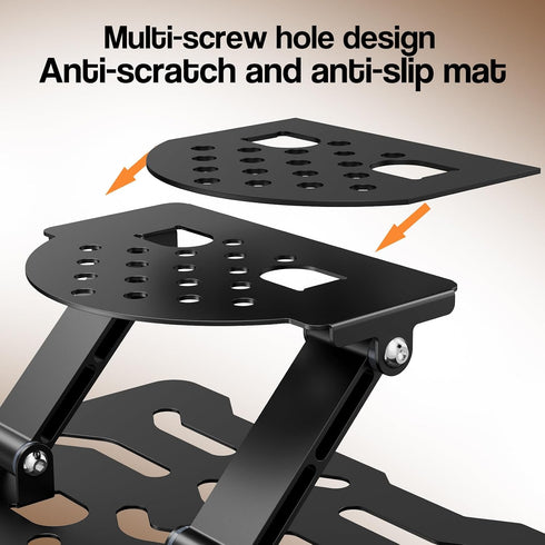 3-in-1 180 1/4" Adjustable Projector Mount Stand Universal Ceiling/Wall/Table Mount with Dual-Axis Rotation, Multi-Hole