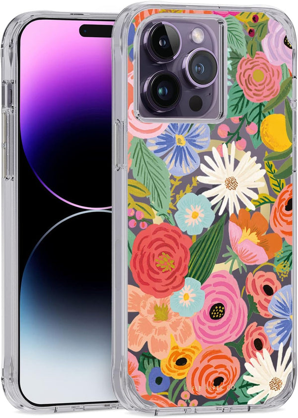 Rifle Paper Co. iPhone 14 Pro Max Case, Compatible with MagSafe, 10ft Drop Protection, Floral Pattern, Garden Party