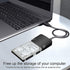 SATA to USB 3.0 Adapter, External Hard Drive Converter Cable for 2.5" 3.5" HDD, SSD with Power Supply