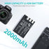 EN-EL9 EN EL9a Battery Pack, 2-Pack Rechargeable Li-Ion Battery Set, Compatible with Nikon Cameras