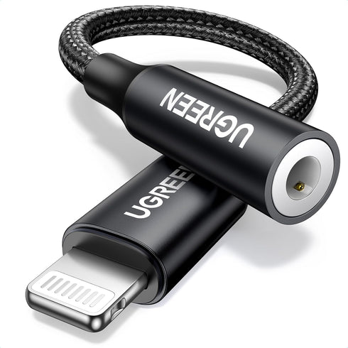 UGREEN Lightning to 3.5mm Headphone Adapter, MFi Certified, Compatible with iPhone 14 Pro Max/14 Plus/13/12/11/SE,