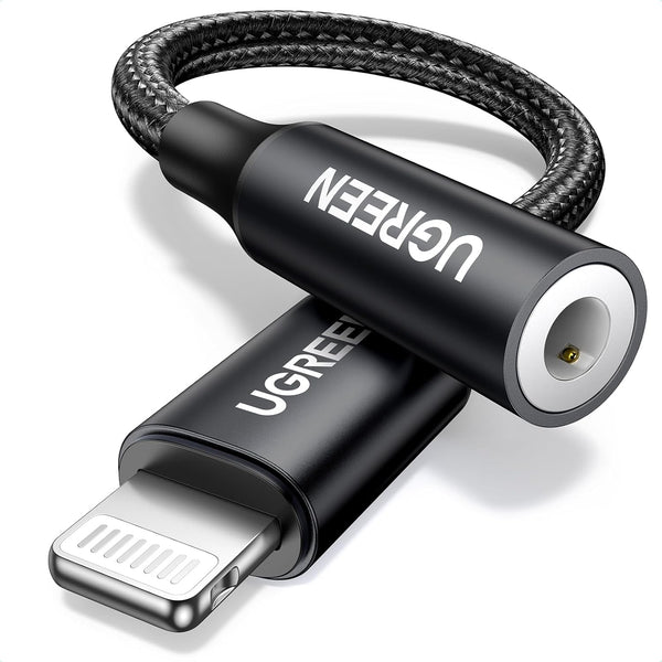 UGREEN Lightning to 3.5mm Headphone Adapter, MFi Certified, Compatible with iPhone 14 Pro Max/14 Plus/13/12/11/SE,