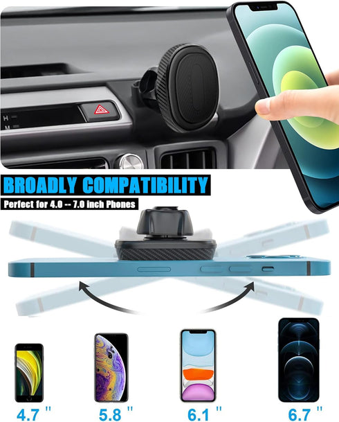 Car Phone Holder, Air Vent Hands Free Adjustable Phone Stand, Auto Cradles Dashboard Mount for Toyota RAV4 2013-2018, Custom Magnetic Navigation Bracket for All Smartphone, for iPhone