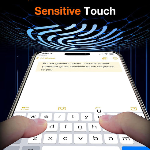 Fotbor iPhone 14 Pro Max Privacy Screen Protector, 2 Pack Colorful Gradient Anti-Spy, 6.7 Inch Flexible Film