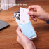 elago Slim Wallet Phone Case - Pastel Blue, Secure Card Holder with 3M Adhesive for iPhone, Galaxy & Most Smartphones