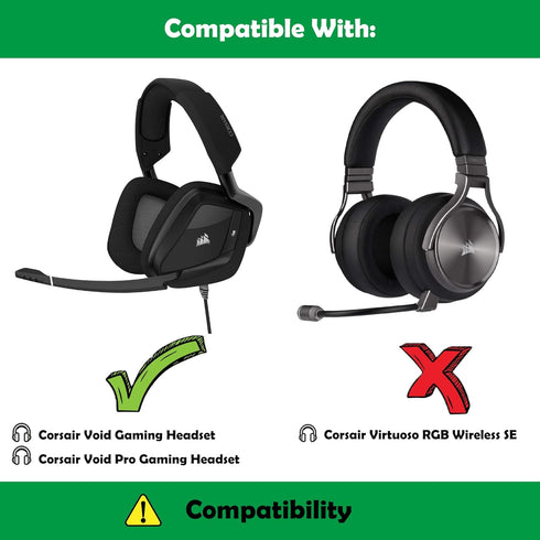 Cooling Replacement Earpads Cushions Compatible with Corsair Void&Corsair Void Pro Premium Gaming Headset with 7.1 Surround Sound Ear Pads with Cooling Gel Layer