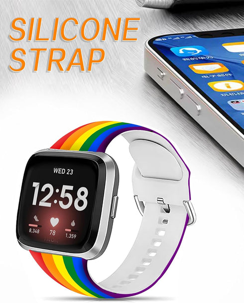 Sport Band for Women Men, Compatible with Versa 4/Versa 3/Sense 2/Sense, Elastic Replacement Wristbands Strap