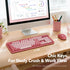 Trueque 3-Level 2.4GHz CK13, Wireless Keyboard and Mouse Combo, Cute Full-Size Typewriter-Style Keyboard, Retro Round