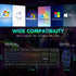 RGB Gaming Keyboard and Breathing Mouse Combo, Adjustable Backlit Mechanical Feeling Keyboard with 4 Colors, 4800DPI