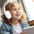 Kids Headphones for School, 3.5mm Jack Wired Headphones for Kids with Safe Volume Limiter, HD Stereo Sound On-Ear Girls Boys Toddler Headphones for Tablet, iPad, Kindle(Wihte)