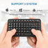 Rii Mini Bluetooth Keyboard, Portable Wireless Backlit Keyboard, Rechargeable for Smart TV/Android TV