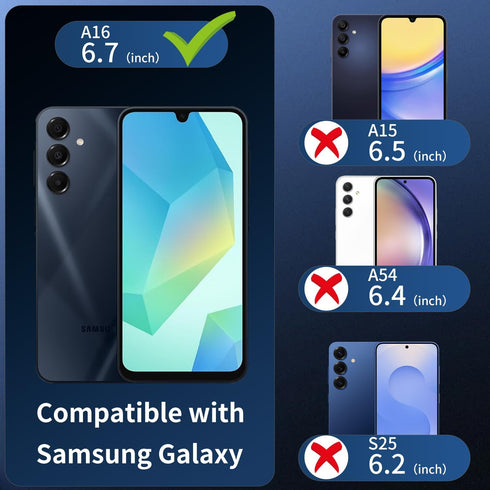 Dengduoduo 3 Pack A16, 9H Camera Lens Protector for Samsung Galaxy Tempered Glass Camera Protector Lens Cover, Ultra