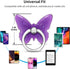 Bling Glitter Butterfly Phone Grip, Cell Phone Ring Holder Stand in Purple for Women and Girls, Compatible with