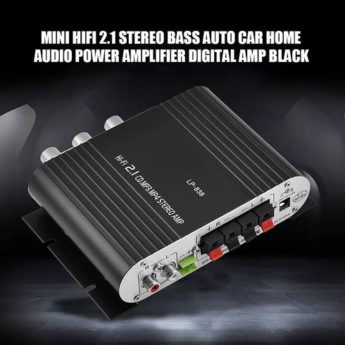 15Wx2 3.5mm MP3, MP4, Stereo Audio Amplifier Receiver, Output Stereo Bass Home Amplifiers, with and Port, Digital Amp