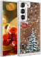 Glitter Christmas Case for Samsung Galaxy A14 5G, Cute Christmas Tree Liquid Flowing Bling Sparkle Case, Gold