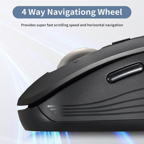 Wireless Bluetooth Mouse, USB + Dual Bluetooth, Adjustable DPI, L380 Model for Computer and Laptop
