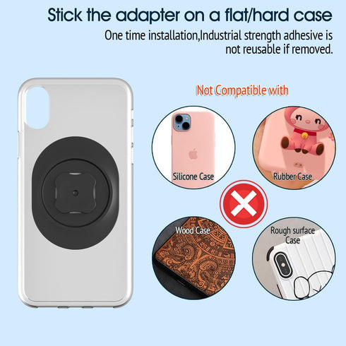 sincetop Phone Adhesive Paste Adapter, Quick Install, Secure Connection, Compatible with C-Series All Mounts