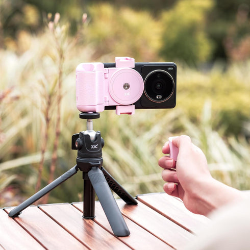 Kiorafoto Phone Camera Grip Smartphone Photography Shooting Clip with Tripod Mount & Detachable Wireless Shutter Remote